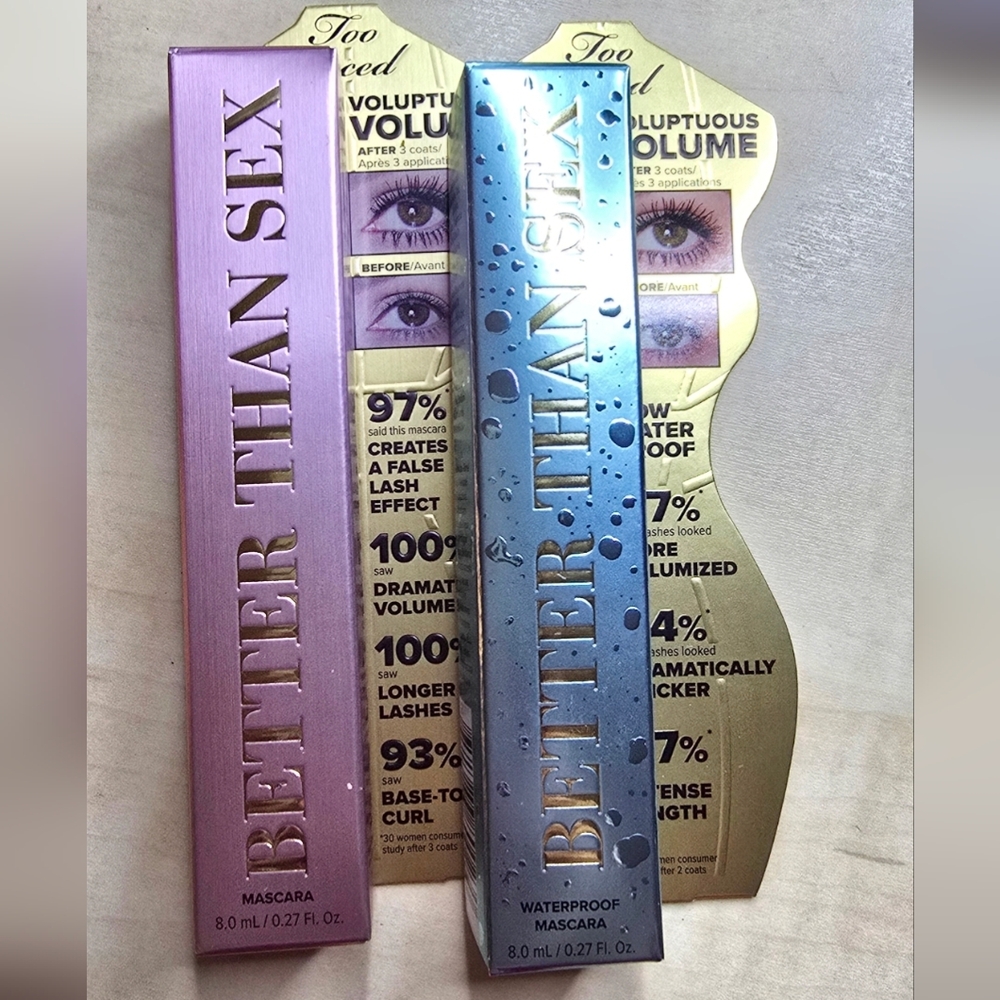 Too Faced Better Than Sex Mascara Waterproof And Washable
